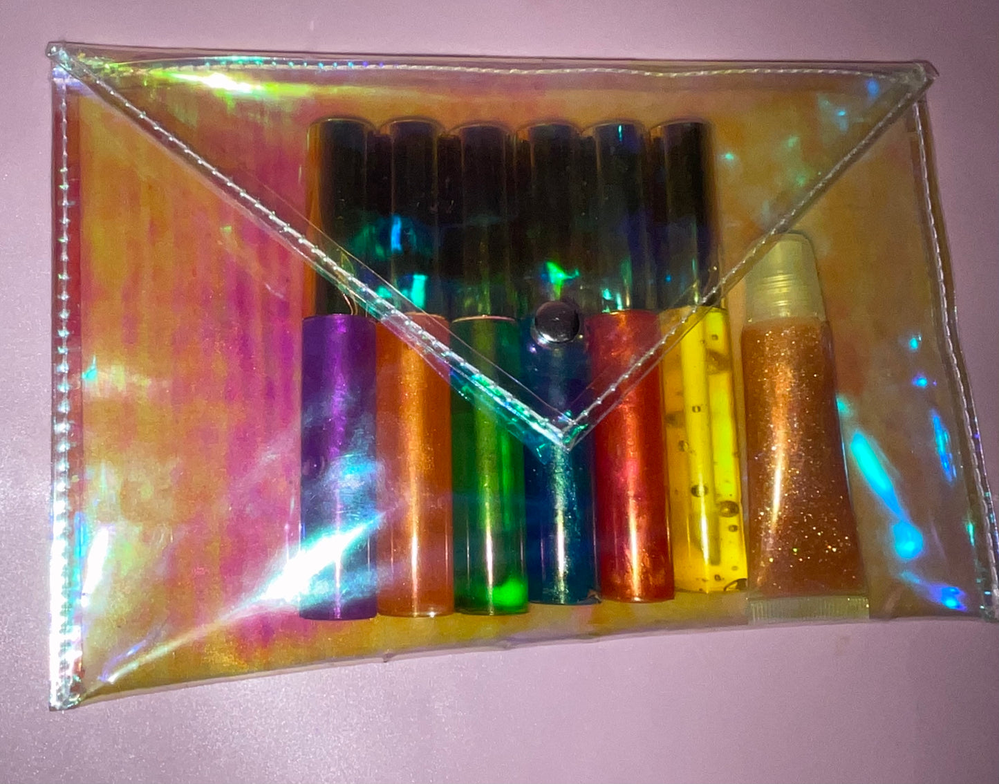 Summer ~Vibes Jelly Collection lip gloss Makeup Bag