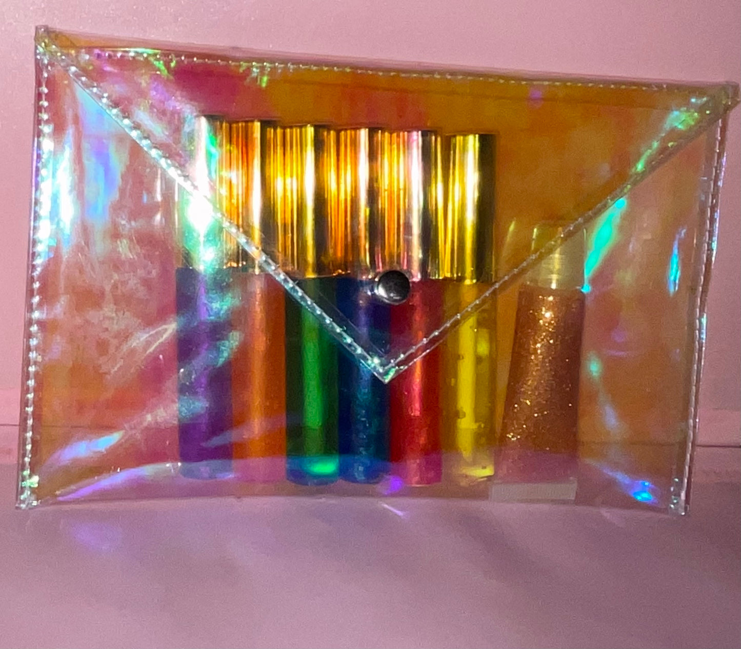 Iridescent Glam Makeup Bags