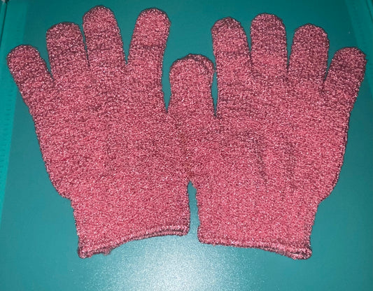 Self -Care exfoliating Face & Body scrubs gloves.